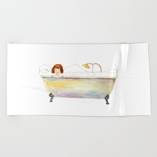 Bath time Beach Towel