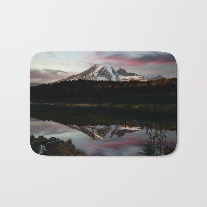 Mt. Rainier, Reflection Lake, Scenic Landscape, Nature Bath Mat