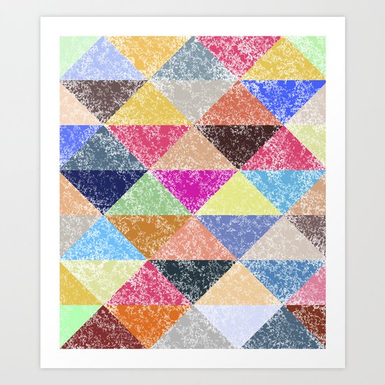 Color texture, Geometric background #2 Art Print