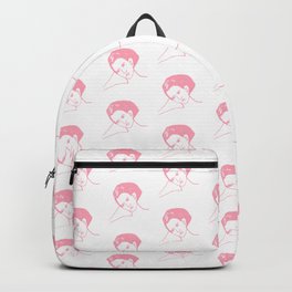 Portrait pattern Backpack | Line, Screen, Print, Pattern, Down, Face, Graphicdesign, Digital, Woman, Ink 