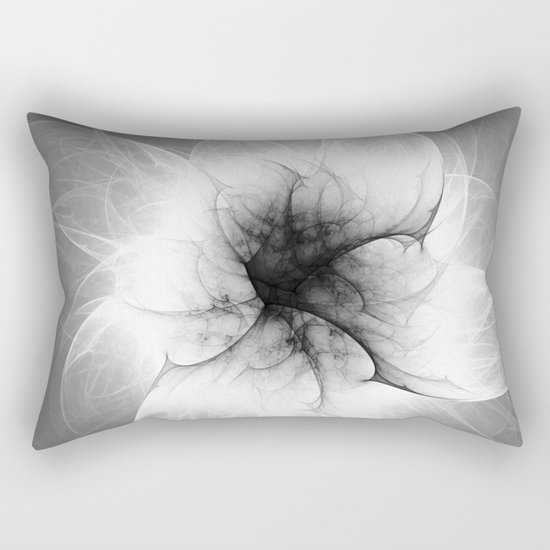 Ghost Flower Fractal Rectangular Pillow