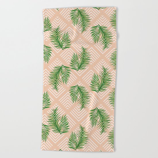 Geometries & Palms #society6 #decor #buyart Beach Towel