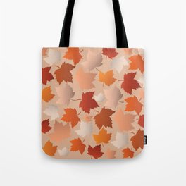 Pretty Autumn Leaves Pattern Tote Bag