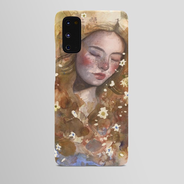 Autumn portrait, watercolor  Android Case