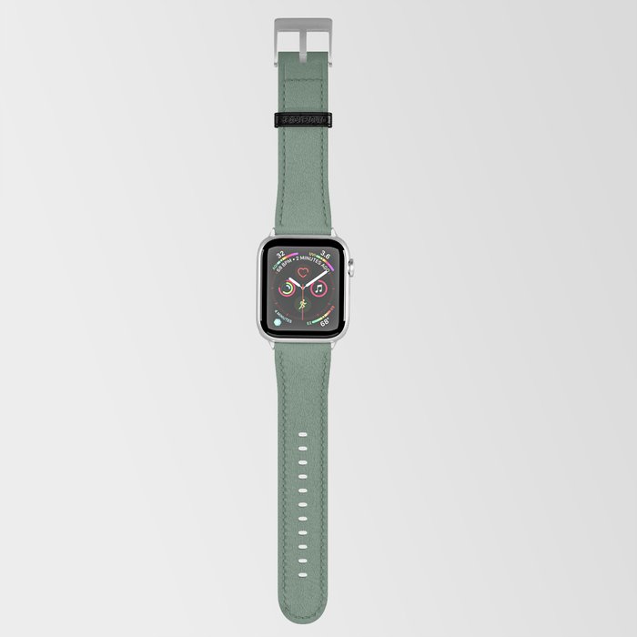 Dark Green Solid Color Pantone Dark Ivy 17-5912 TCX Shades of Green Hues Apple Watch Band