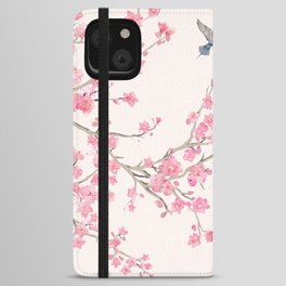 Birds and cherry blossoms iPhone Wallet Case