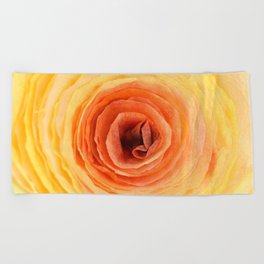 Buttercup Rose  Beach Towel