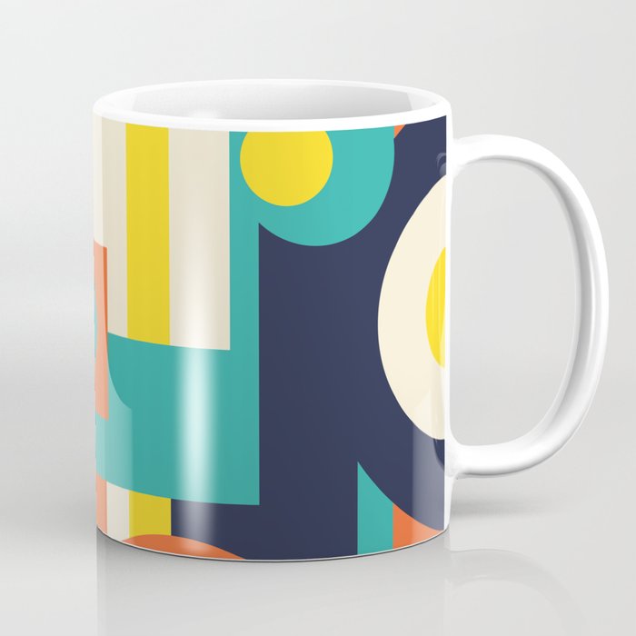 Funky Geometry (Modern Vibrant Color Palette) Coffee Mug