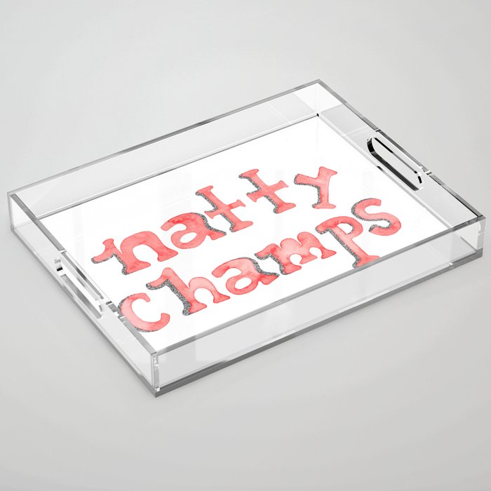 Natty Champs - Silver Glitter Acrylic Tray