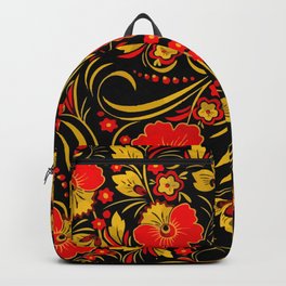 Russian khokhloma Backpack | Old, Graphicdesign, Cultural, Native, Vintage, Flora, Ussr, Khokhloma, Russia, Russian 
