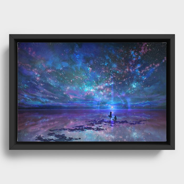 Ocean, Stars, Sky, and You Framed Canvas