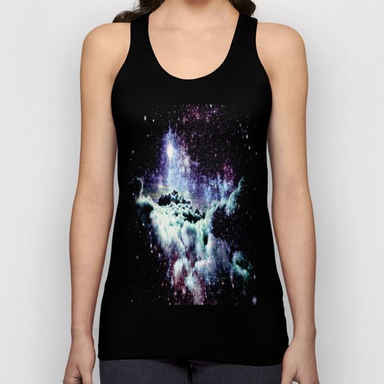 Pastel Galaxy Clouds Unisex Tank Top