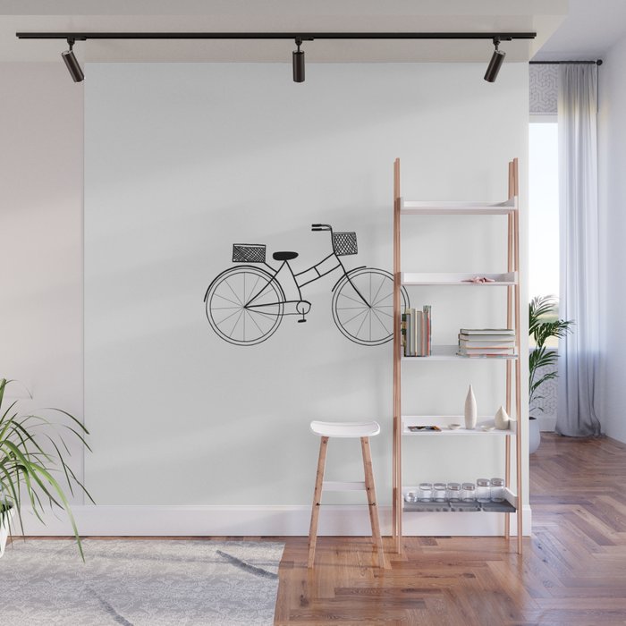 Bike Drawing Wall Mural