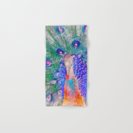 Painted Peacock Hand & Bath Towel