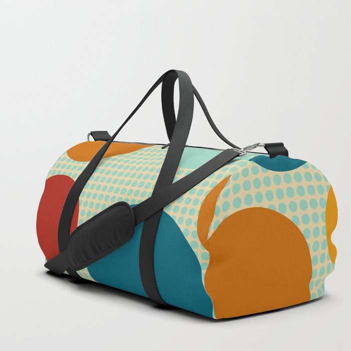 Mid Century Modern Simple Geometric Multi-coloured Dots Pattern - retro colors Duffle Bag