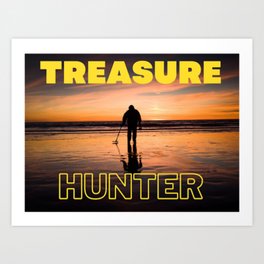 Treasure Hunter ~ Metal Detector Art Print