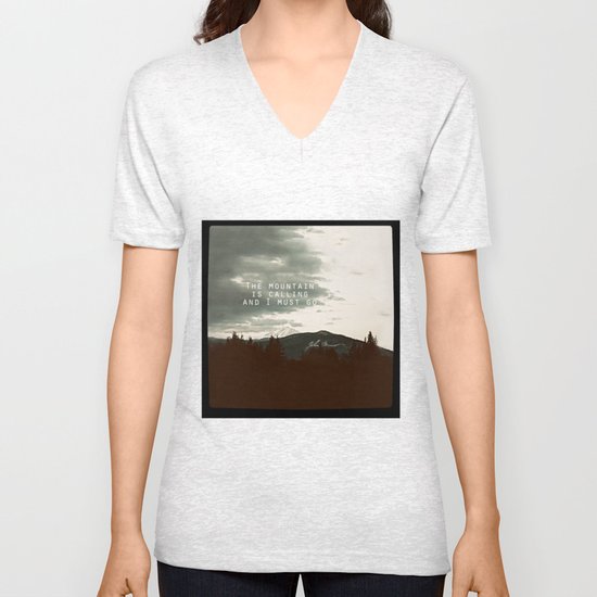 The Mountain is Calling Unisex V-Neck