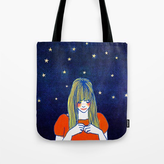 Girls in blue Tote Bag