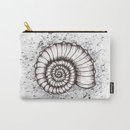Red spiral shell ink drawing Carry-All Pouch