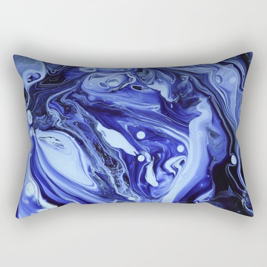 MIDNIGHT BLUE MARBLE Rectangular Pillow