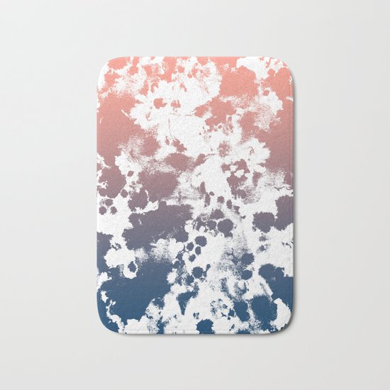 Ombre fade tie dye pastel trendy color way throwback retro palette 80s 90s style Bath Mat