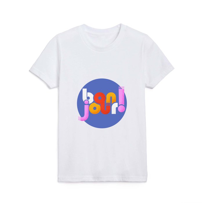 bonjour! french design Kids T Shirt