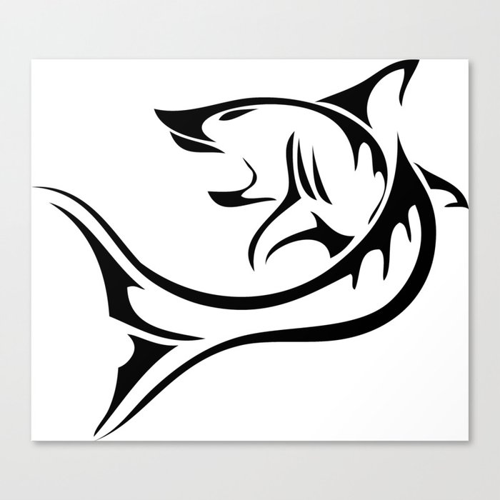 Tattoo shark Canvas Print