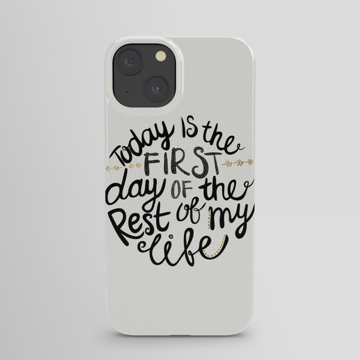 Today Is The First Day Of The Rest Of  Your Life iPhone Case