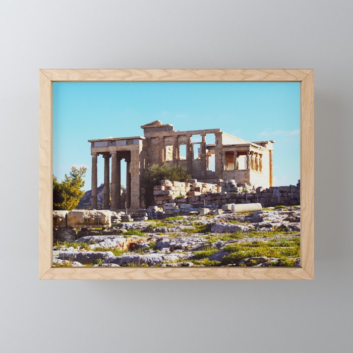 temple of athena Framed Mini Art Print