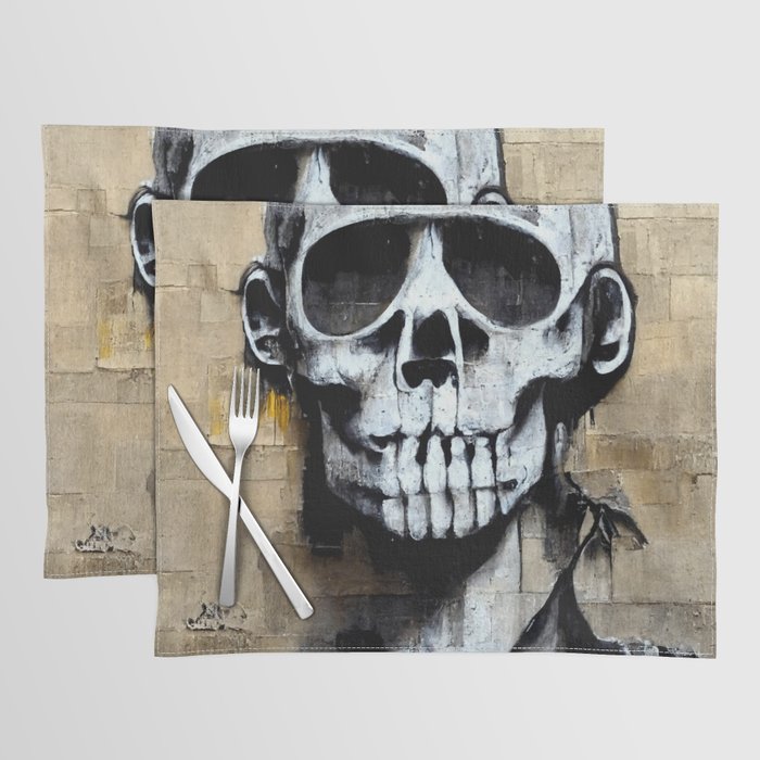 Street Graffiti Skull Placemat