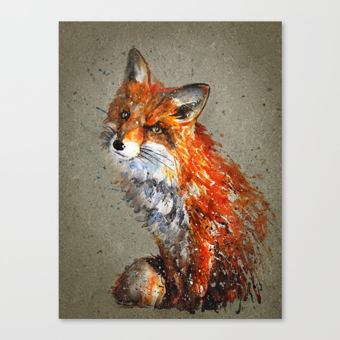 Fox background Canvas Print