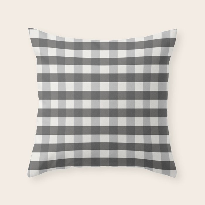 grey check pillows