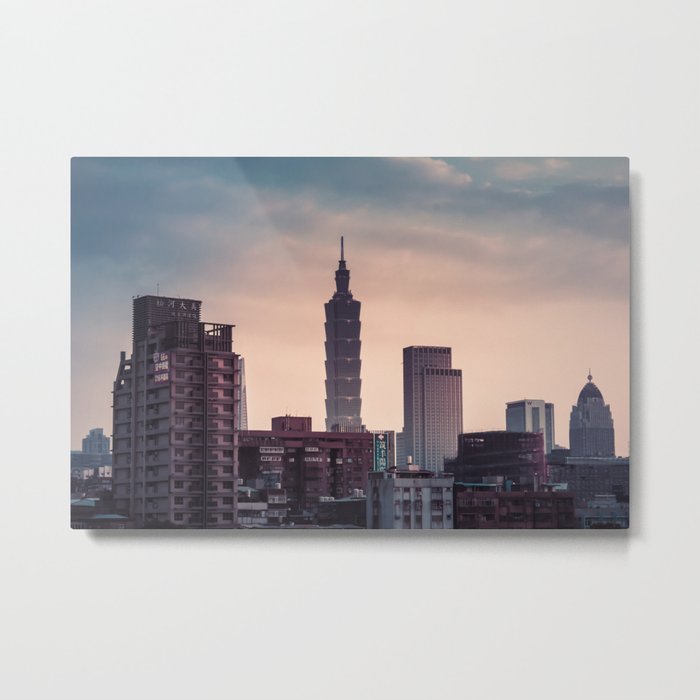 Taipei Skyline Metal Print
