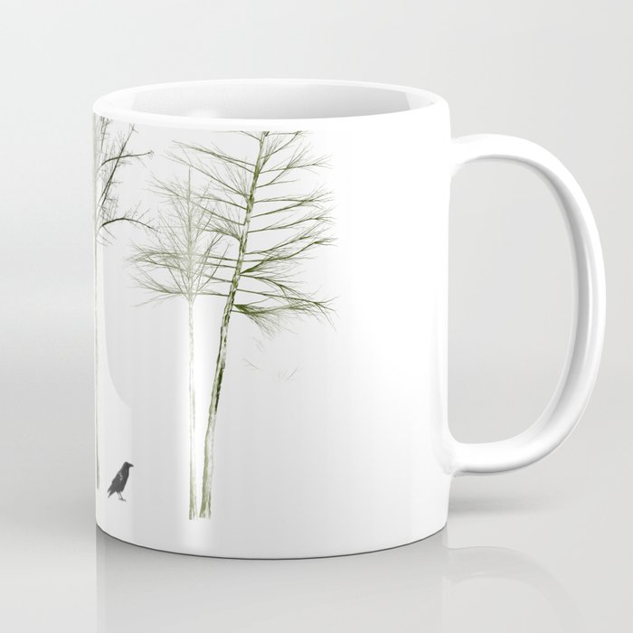 Four Trees and a Crow Coffee Mug