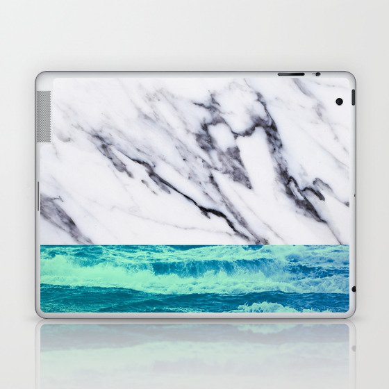 Marble Ocean iPhone Case and Throw Pillow Design Laptop & iPad Skin