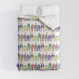 Colorful Dog Butts Pattern Comforter