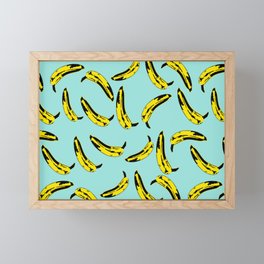 Banana grid  Framed Mini Art Print