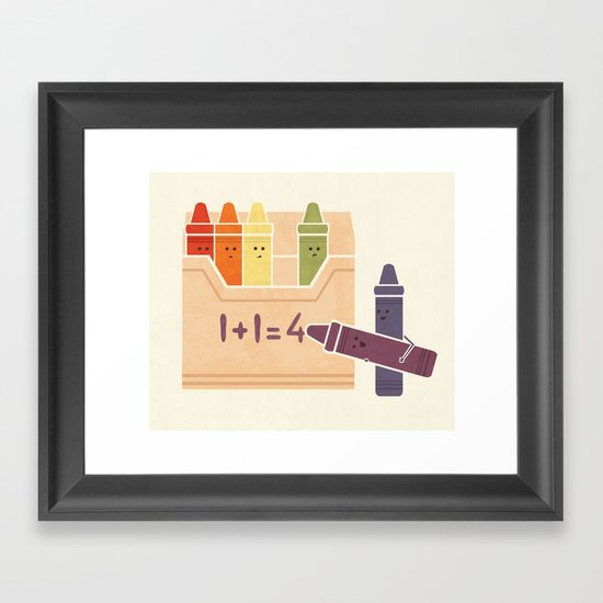 Not The Brightest Crayons Framed Art Print