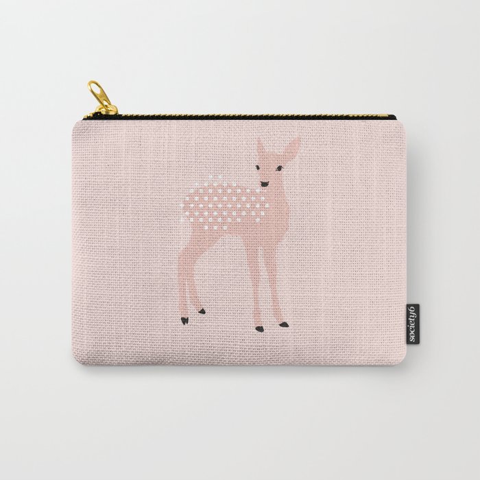 Rosy deer with dot pattern Carry-All Pouch