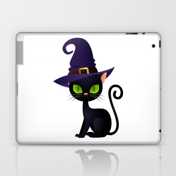 Black Cat Laptop & iPad Skin