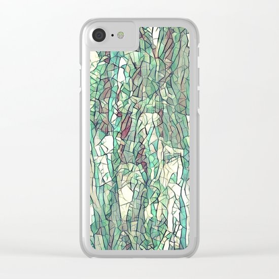 Abstract green Clear iPhone Case