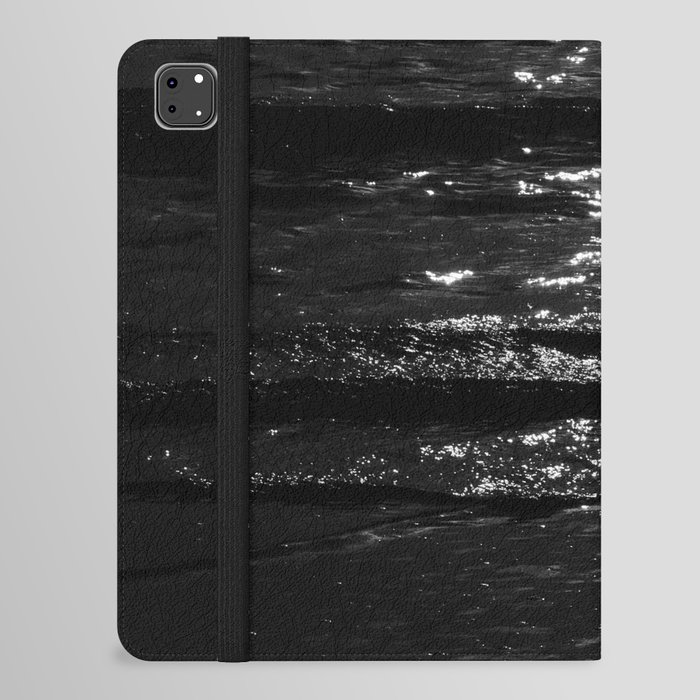 Calm Black and White Ocean Waves iPad Folio Case