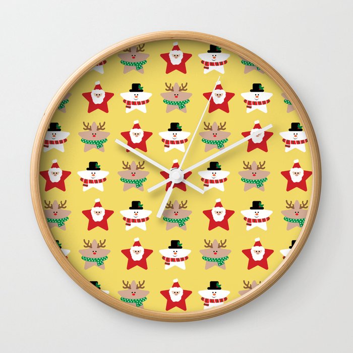 Christmas stars 3 Wall Clock