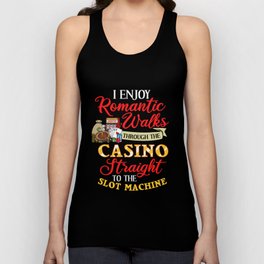 Casino Slot Machine Game Chips Card Player Unisex Tank Top