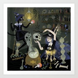 Witches and Potions Art Print