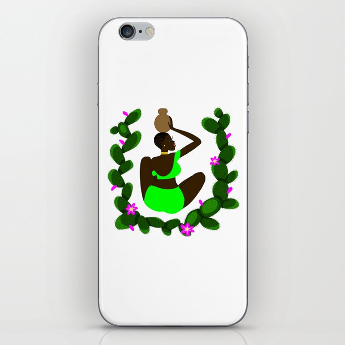 African woman with a vessel iPhone Skin