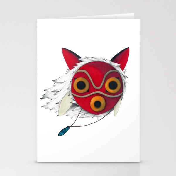 Mononoke Mask  Stationery Cards