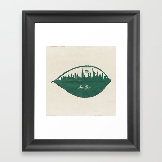 New York Skyline at Sunrise Framed Art Print
