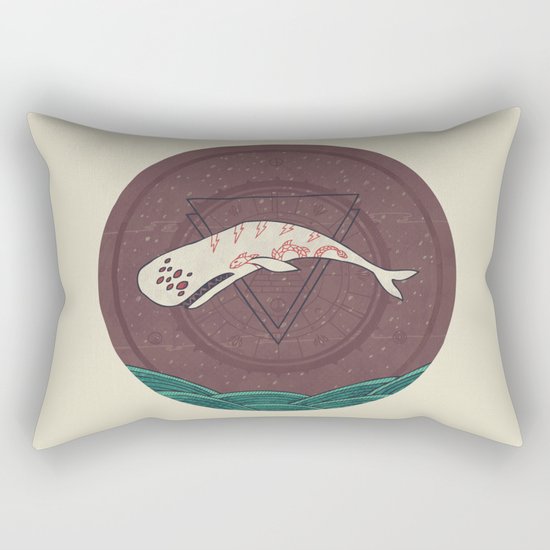 The Devil Roams These Waters Rectangular Pillow