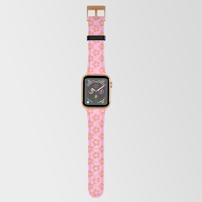 Cute Pretty Pink Flower Girly Preppy Apple Watch Band by
